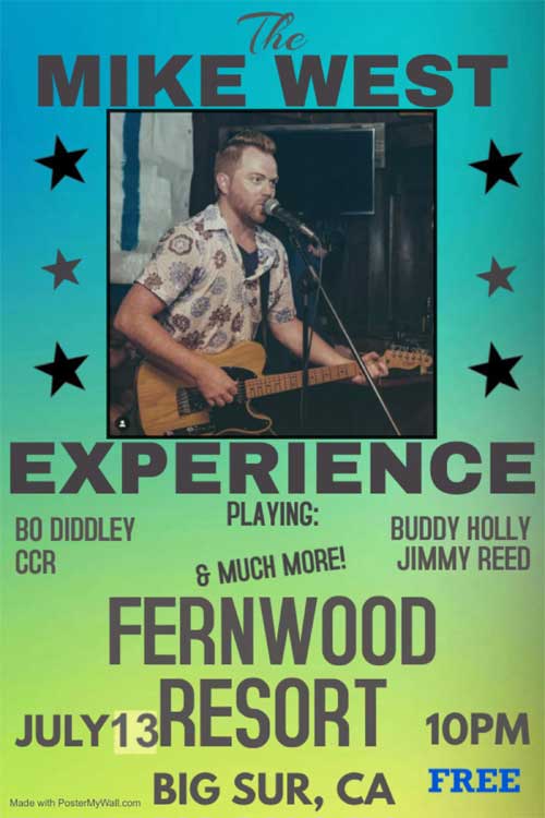 Mike West Experience July 13, Fernwood