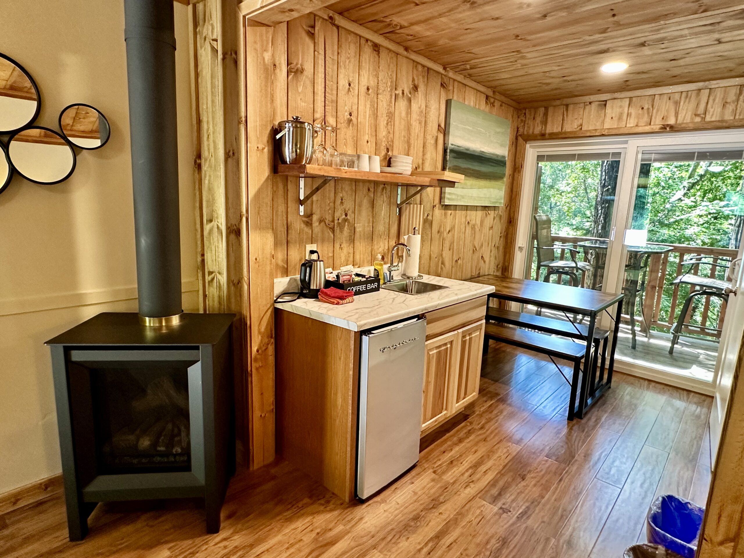 Room I Fireplace and Kitchenette